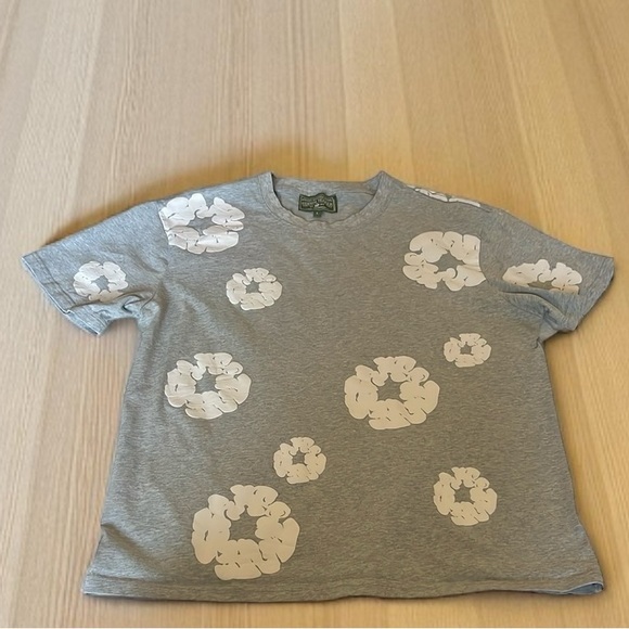 Denim Tears Grey Short Sleeve Casual T-shirt - Picture 1 of 6